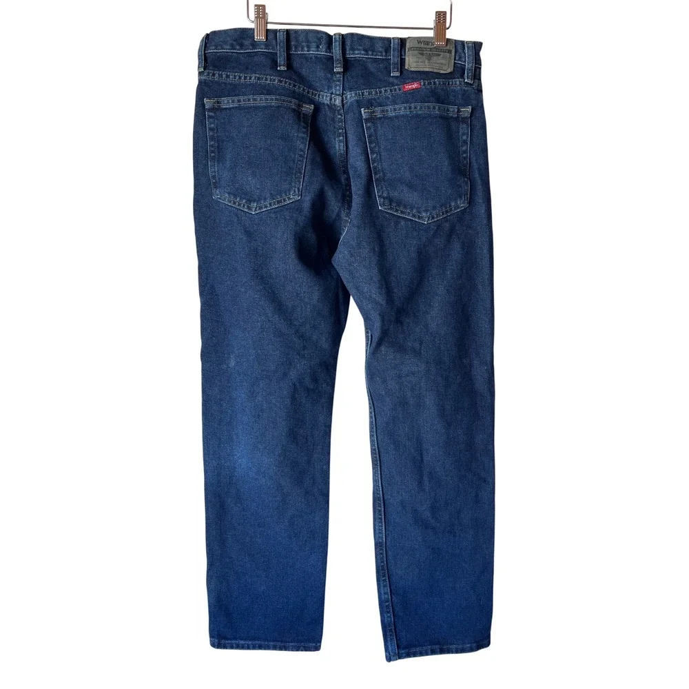 Wrangler Mens‎ Regular Fit Straight Leg Jeans Dark Wash Blue 34x30 NWT